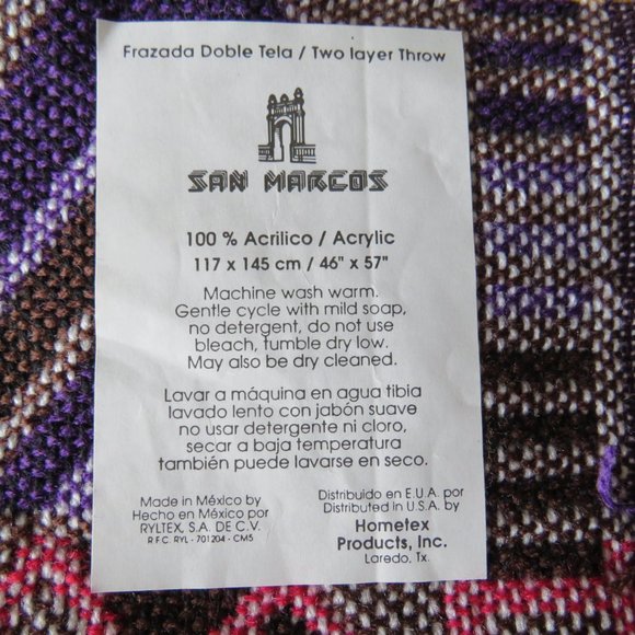 New Native Art Jacquard Woven Throw 46” x 57” - Picture 7 of 10